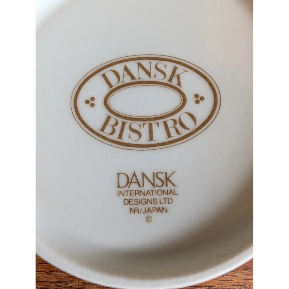 Dansk Bistro Maribo Blue Ramekins Set of 2 Porcelain Custard Cups Japan
